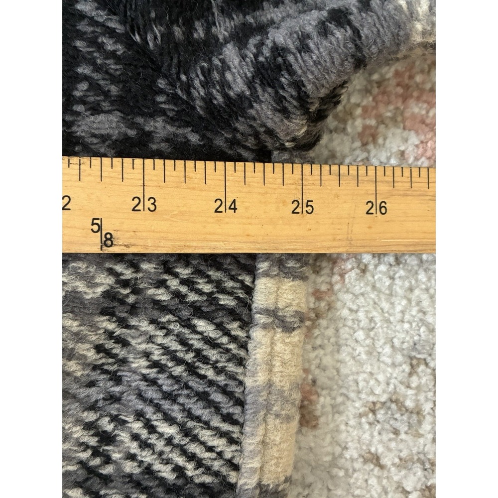 NWT Banana Republic Knit Boucle Coat Sz XL Black Grey Plaid Wool Blend Jacket - Picture 4 of 7